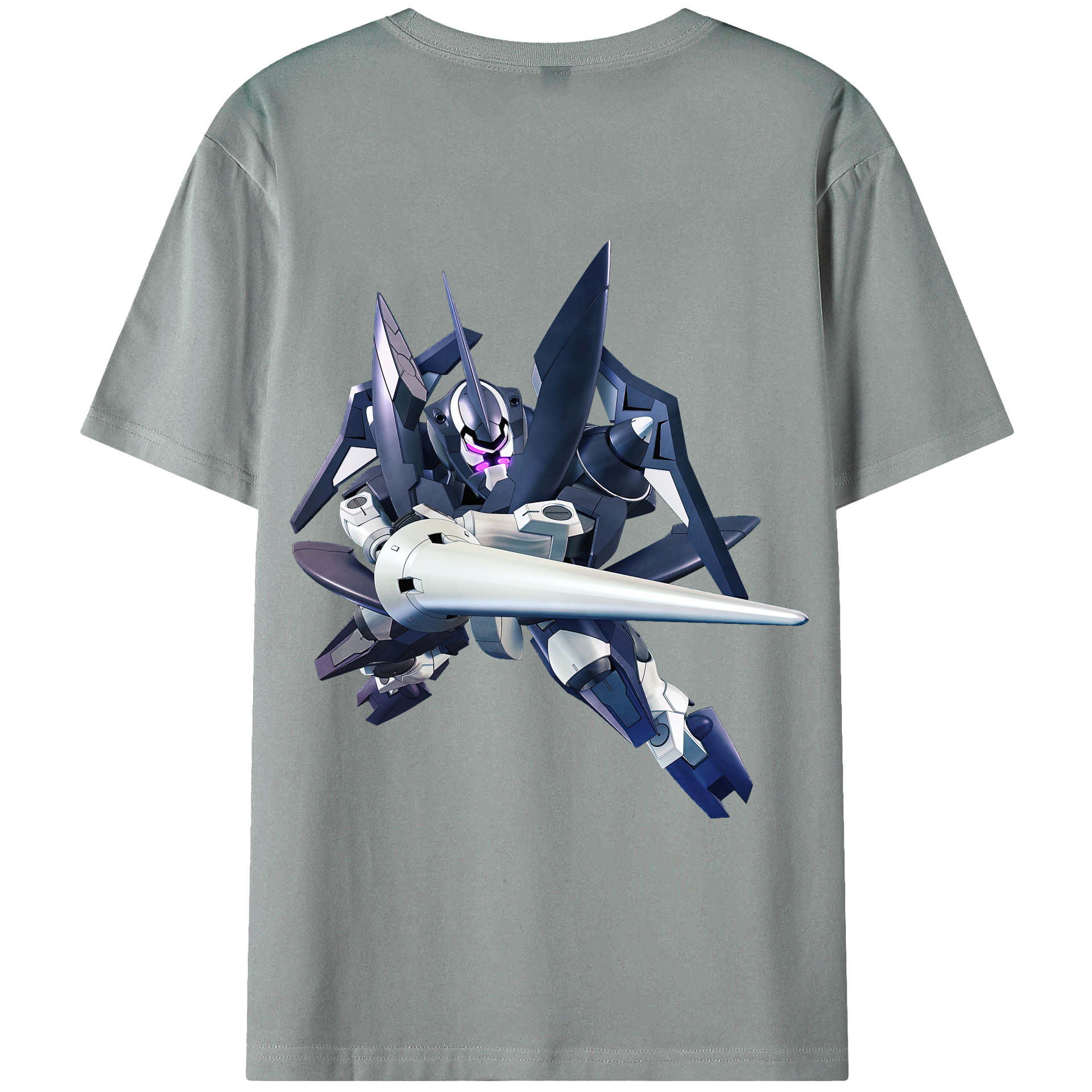 （画像用） 機動戦士ガンダム Mobile Suit Gundam 綿100％ メンズ半袖Tシャツ（バックプリント） 通気性